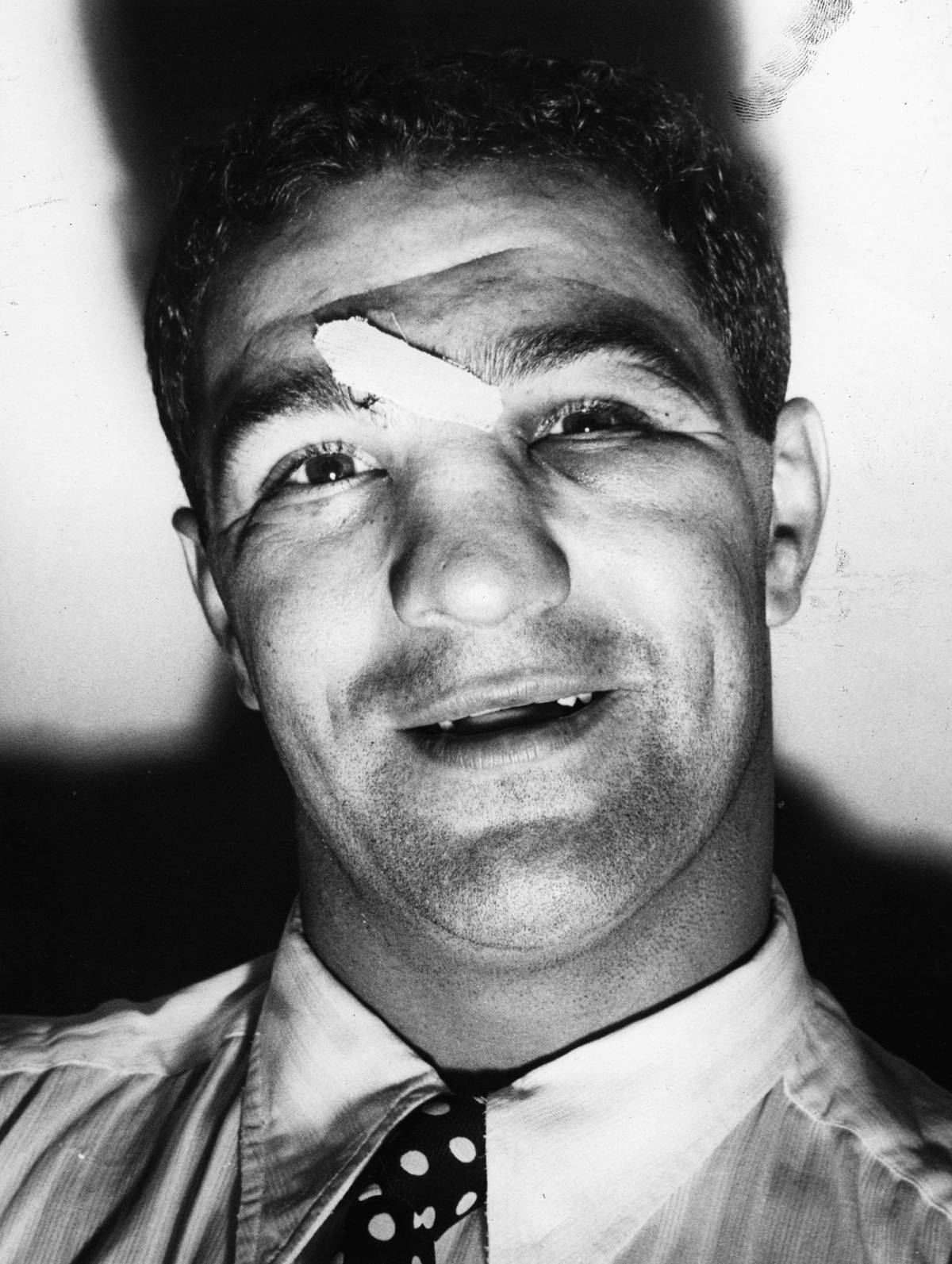 O lendário pugilista Rocky Marciano em 1950